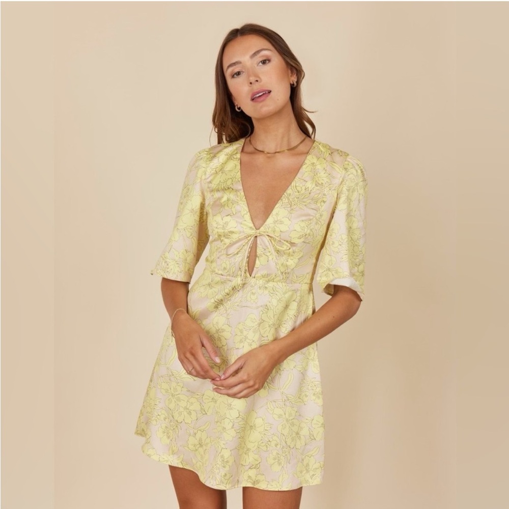 Park & Fifth Yellow Floral Mini Dress